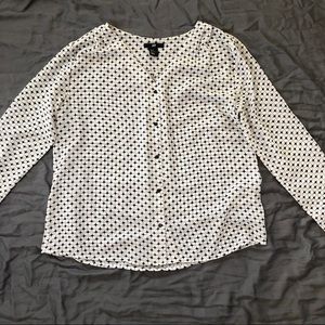 H&M Black and White Blouse